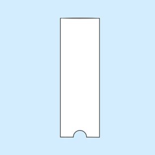 Adhesive label pockets, short edge open 25 x 75 mm 