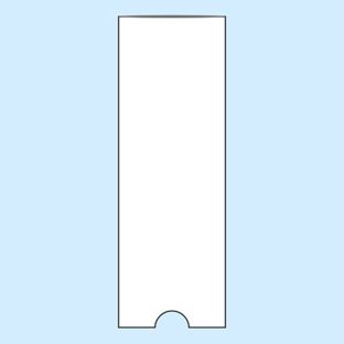 Adhesive label pockets, short edge open 35 x 102 mm 