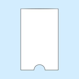 Adhesive label pockets, short edge open 46 x 75 mm 