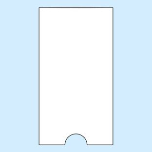 Adhesive label pockets, short edge open 55 x 102 mm 