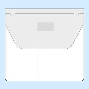 Rectangular pockets, 109 x 100 mm with flap, 2 pockets, with filling level 