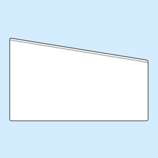 Čtvercové kapsy, samolepicí 110 x 65/45 mm  | Široká strana  | bez výšky plnění  | PP 