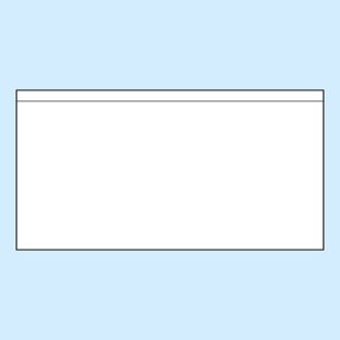 Rectangular pockets, self-adhesive, 200 x 95/100 mm  | long edge  | without filling level  | PP 