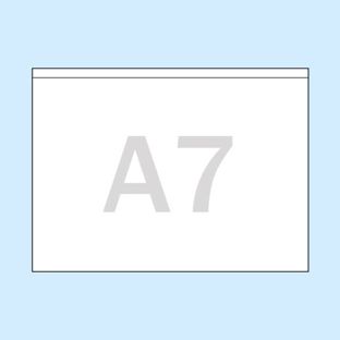 Rectangular pockets, self-adhesive, A7  | long edge  | without filling level  | PP 