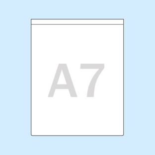 Čtvercové kapsy, samolepicí A7  | Úzká strana  | bez výšky plnění  | PP 
