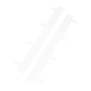 Plastic fasteners, self-adhesive with 4 eyelets  | white 