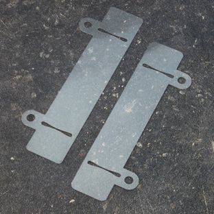 Fasteners with 2 eyelets, slitted  | transparent 