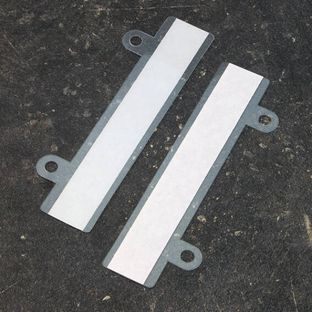 Plastic fasteners, self-adhesive with 2 eyelets  | transparent 