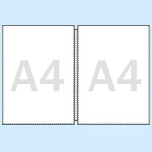 Double protective covers for menu cards A4 smooth 