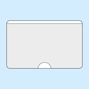 Business card pockets, self-adhesive, PP foil 95 x 60 mm  | thumb slot on the closed long edge 
