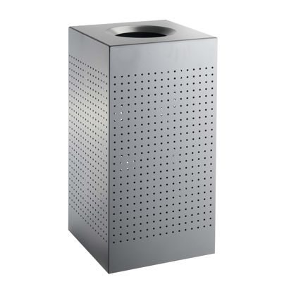 Odpadkový koš, pro venkovní použití, ocelový, šedý 120 l 