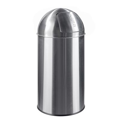 Push bin, stainless steel matt silver 50 l