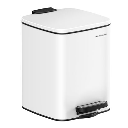 Bathroom bin Softclose 6-litre, rectangular
 white