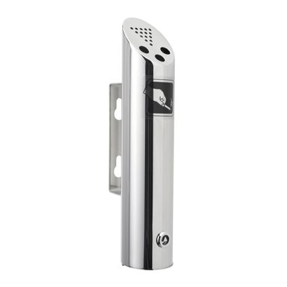 Wall-mounted ashtray MELBOURNE, stainless steel, silver 30 cm