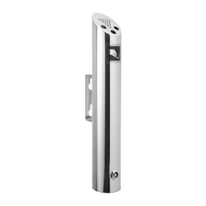 Wall-mounted ashtray MELBOURNE, stainless steel, silver 47 cm