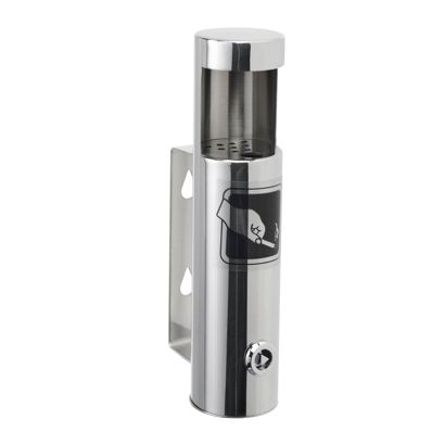 Wall-mounted ashtray DARWIN, stainless steel, silver 21,5 cm