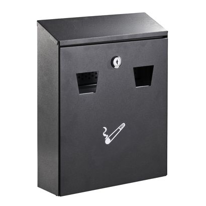 Nástěnný popelník BENDIGO, ocelový, černý
 
