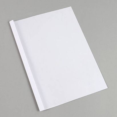Obal pro tepelnou laminaci A4 s drážkou, lepenka ve vzhledu kůže, 40 listů, bílá  | 240 g/m² | 4 mm