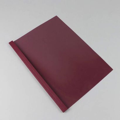 Obal pro tepelnou laminaci A4, lepenka ve vzhledu kůže, 60 listů, bordó  | 240 g/m² | 6 mm