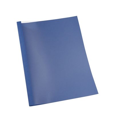 Obal pro tepelnou laminaci A4 s drážkou, lepenka ve vzhledu kůže, 40 listů, tmavě modrá  | 240 g/m² | 4 mm