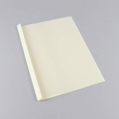 Obal pro tepelnou laminaci A4, lepenka ve vzhledu kůže, 30 listů, režná bílá  | 250 g/m² | 3 mm