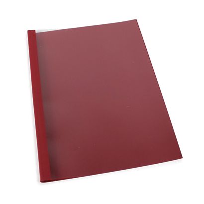 Obal pro tepelnou laminaci A4 s drážkou, lepenka ve vzhledu tkaniny, 60 listů červená  | 230 g/m² | 6 mm