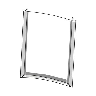 Poster pockets open front with pen holder, backside 3 stripes of magnetic tape  | Portrait 
