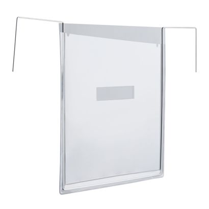Wire framed pocket, A4, grey with cut-out type B 