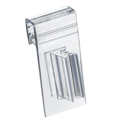 Shelf stopper clip to attach to data strips  inflexible 