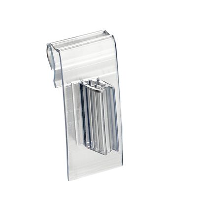 Shelf stopper clip to attach to data strips  flexible 