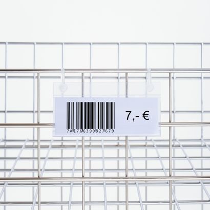 Data strips DBH for wire baskets, wire racks and wire shelves 