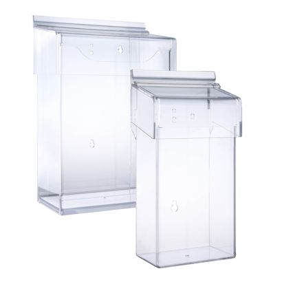 Box na prospekty odolný vůči povětrnostním vlivům, s víkem, extra hluboký 