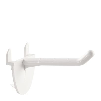 Single prong with automatic hook, white 50 mm