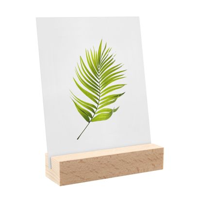 Card holder wood 100 mm | Beech  | angled insertion slot  | natural 