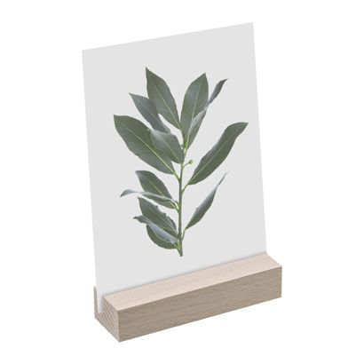 Card holder wood 100 mm | white  | straight insertion slot  | oiled 