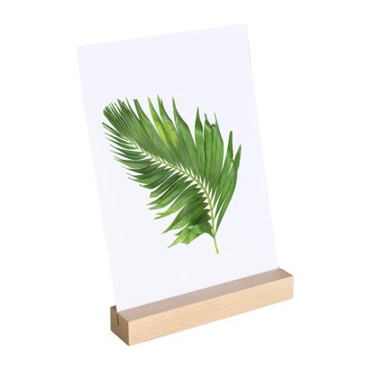 Card holder wood 150 mm | Beech  | angled insertion slot  | natural 