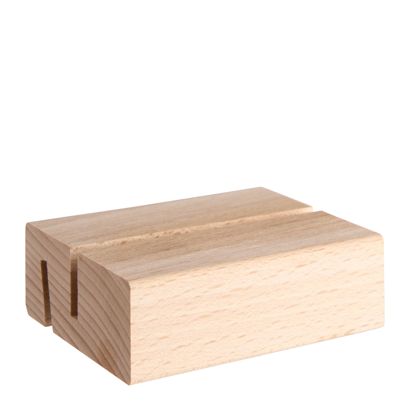 Card holder wood, base for variable insertion system MODUL 74 mm | beech wood  | straight and angled insertion slot 