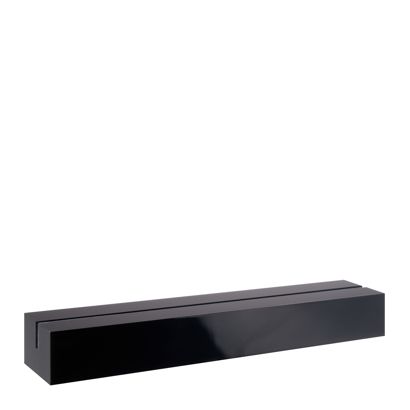 Acrylic card holder black  | glossy  | 150 mm