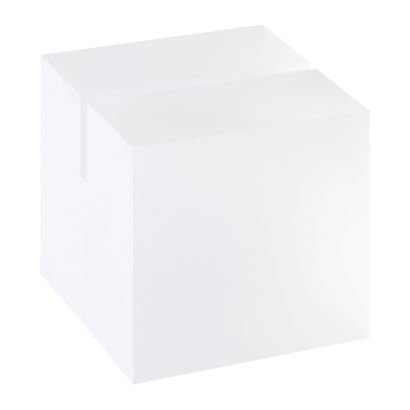 Držák na karty „Kostka“ z akrylu transparentní provedení  | matný 