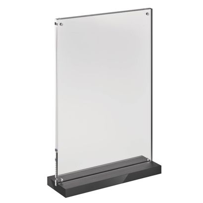 Magnetický stojan ve tvaru T s černým matným podstavcem A4 - 210 x 297 mm  | Formát na výšku 