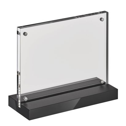 Magnetický stojan ve tvaru T s černým matným podstavcem A6 105 x 148 mm  | Formát na šířku 