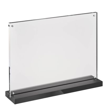 Magnetický stojan ve tvaru T s černým matným podstavcem A4 210 x 297 mm  | Formát na šířku 