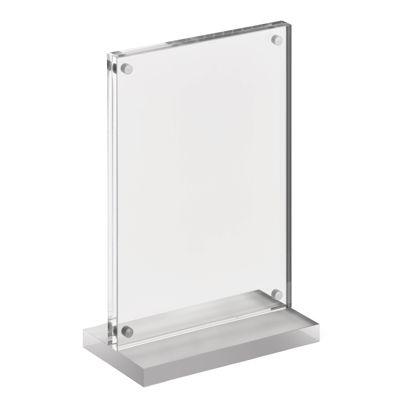 Magnetic T-menu holder with transparent matt base A6 - 105 x 148 mm  | portrait 