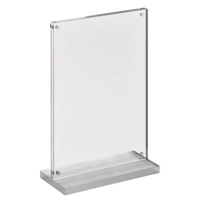 Magnetic T-menu holder with transparent matt base A5 - 148 x 210 mm  | portrait 