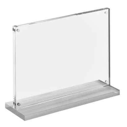 Magnetický stojan ve tvaru T s průhledným matným podstavcem A5 - 210 x 148 mm  | Formát na šířku 