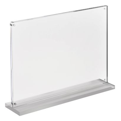 Magnetický stojan ve tvaru T s průhledným matným podstavcem A4 210 x 297 mm  | Formát na šířku 