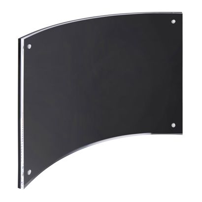 magnetic photo frame, curved 175 x 240 mm/A5  | transparent|black 
