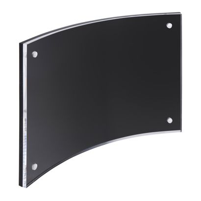 magnetic photo frame, curved 110 x 170 mm/A6  | transparent|black 