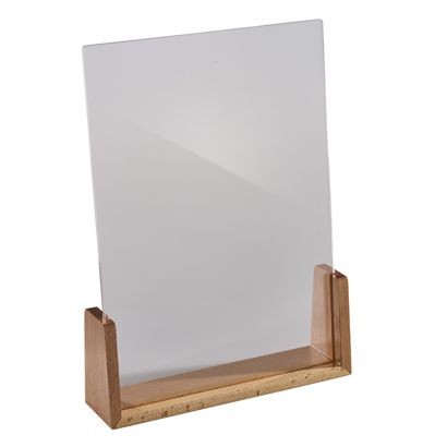 Menu holder wood LignoLine portrait | A4 | beech wood, acrylic (PMMA)