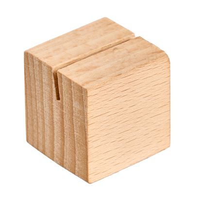 Držák karet SQUARE šikmá zasouvací štěrbina | 30 x 30 mm | Bukové dřevo | olejovaný
